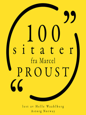 cover image of 100 sitater fra Marcel Proust